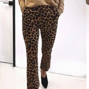 FRNCH Pantalon Leopard Print Pants NWT Size Small